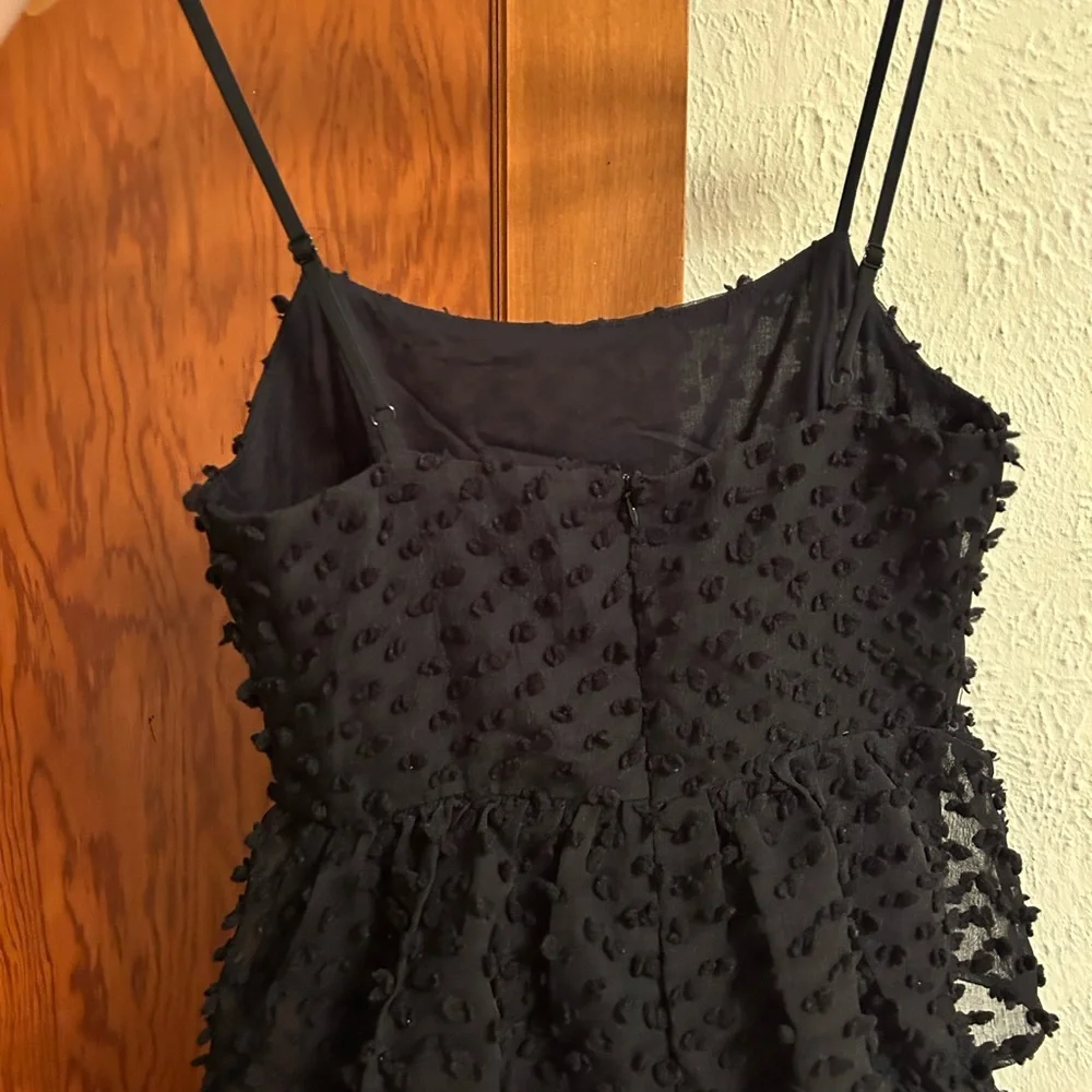 Lulu's Black Tiered Midi Dress - Picture 4 of 6